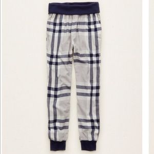 Aerie Plaid Flannel Joggers Pajamas